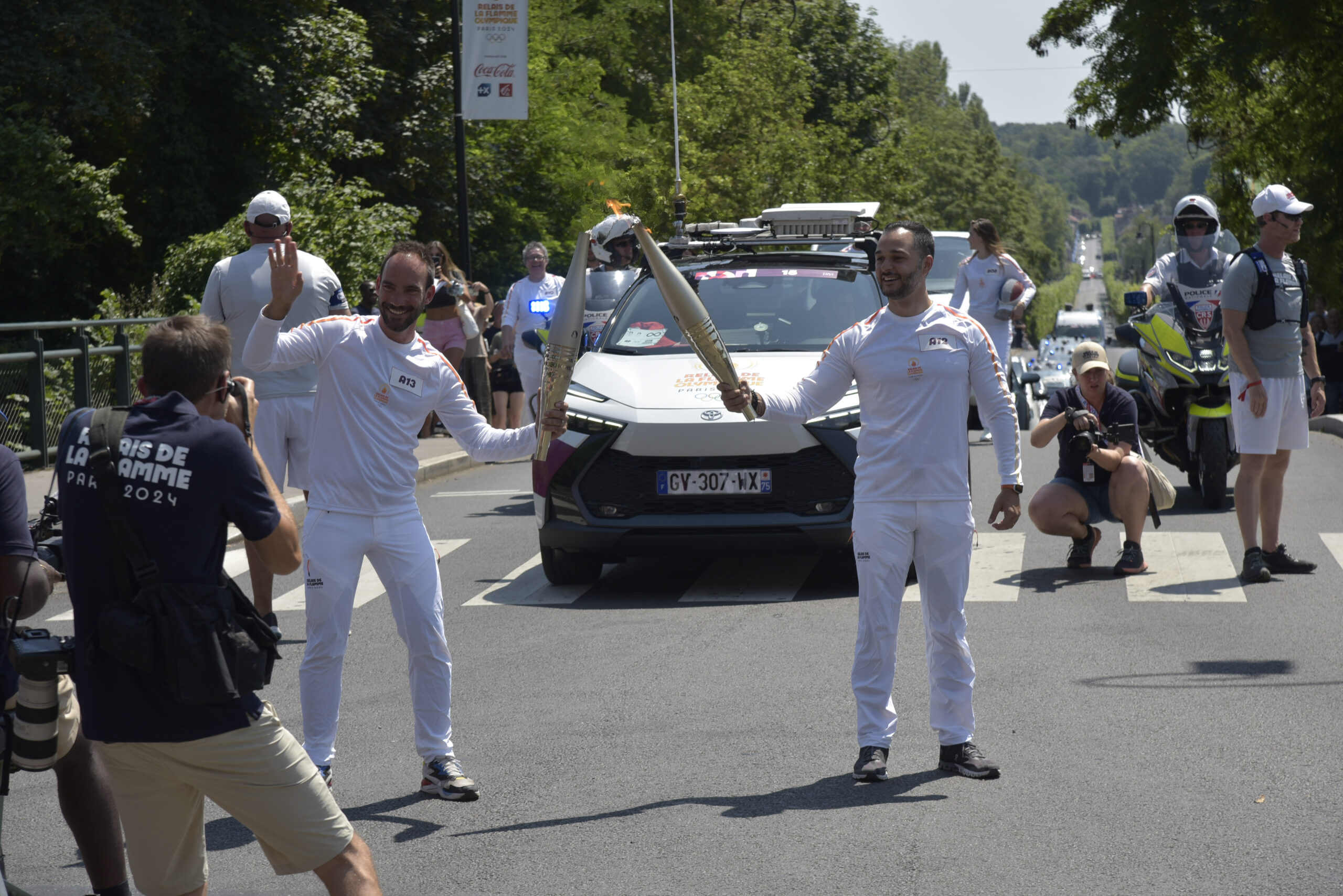 JO Paris 2024 flamme à Auvers sur Oise
